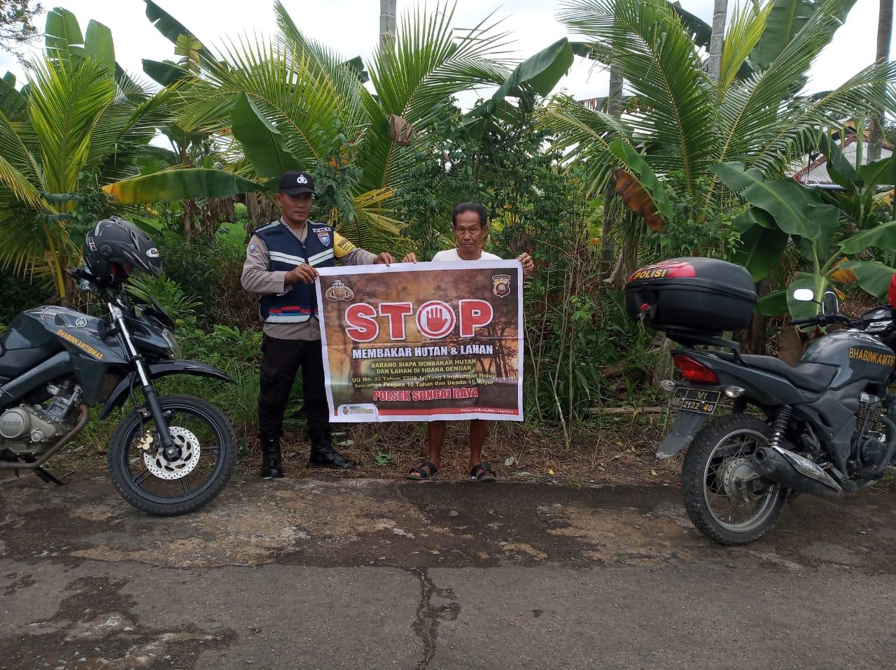 Cegah Karhutla, Polres Kubu Raya Imbau Masyarakat tidak Membakar Lahan dan Hutan