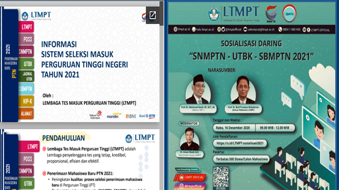 JADWAL Penerimaan Mahasiswa Baru SBMPTN SBMPTN dan UTBK Mulai 4 Januari 2021 | Buat Akun LTMPT
