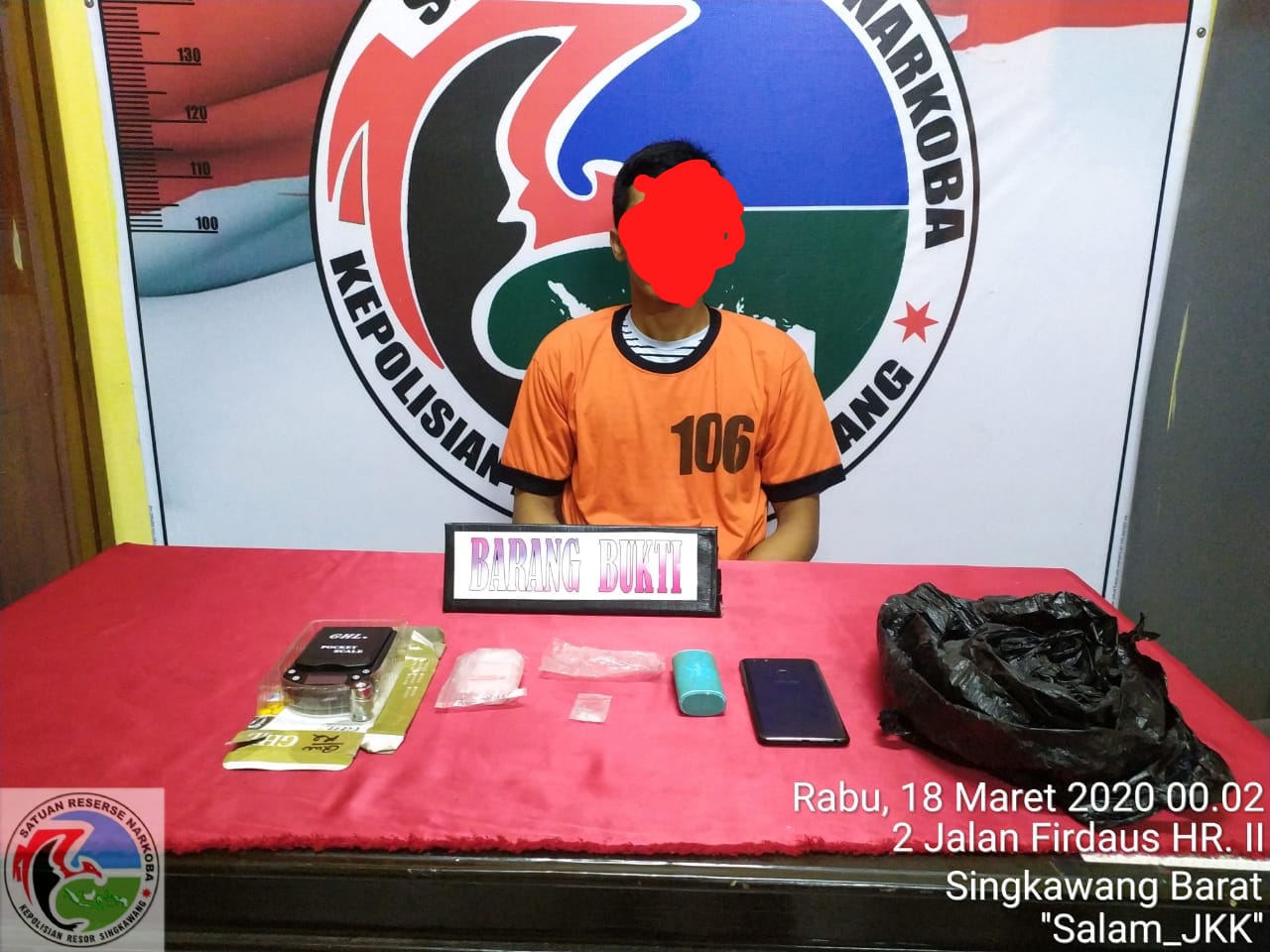 Tangkap Tersangka Tindak Pidana Narkoba, Ini Barang Bukti Yang Disita