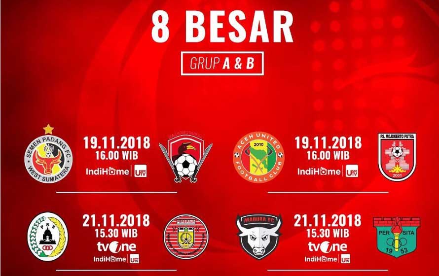 Jadwal & Link Live Streaming Babak 8 Besar Liga 2 Hari Ini: Semen Padang Vs Kalteng Putra