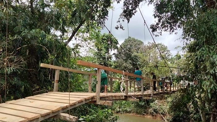 Kurang dari Sebulan, Jembatan Gantung Inggar yang Putus Selesai Diperbaiki