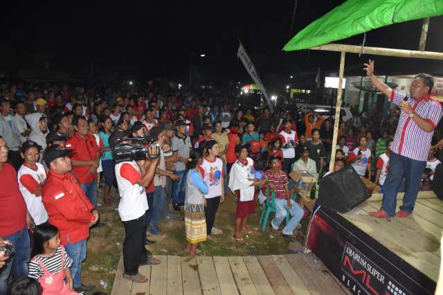 Kampanye di Desa Sungai Daun, PH YO Tegaskan Akan Dongkrak IPM Dari Nomor 9 Menjadi Nomor 5