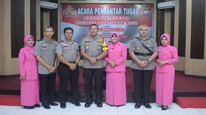 Sertijab Kasat Intelkam Polresta Pontianak, AKP Wiwin Gantikan Kompol Hudaallah