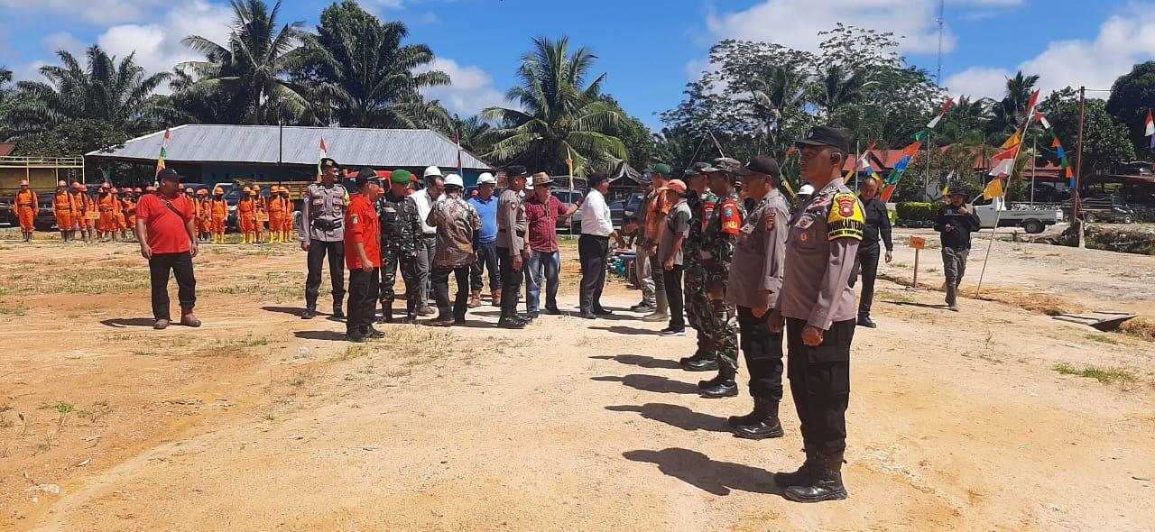 Forkopimcam Tempunak Gelar Apel Siaga, Simulasi dan Sosialiasi Pengendarlian Karhutla
