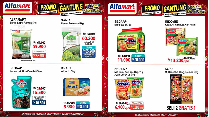 Promo Alfamart Terbaru 27 Desember 2021 - 2 Januari 2022, Promo Gajian Untung Ada Diskon Beras Susu