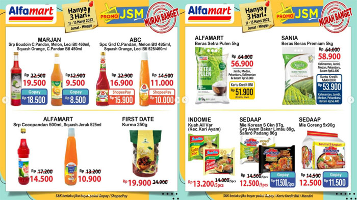 Promo JSM Alfamart Hari Ini 13 Maret 2022, Banyak Diskon Deterjen Wafer hingga Susu Harga Hemat