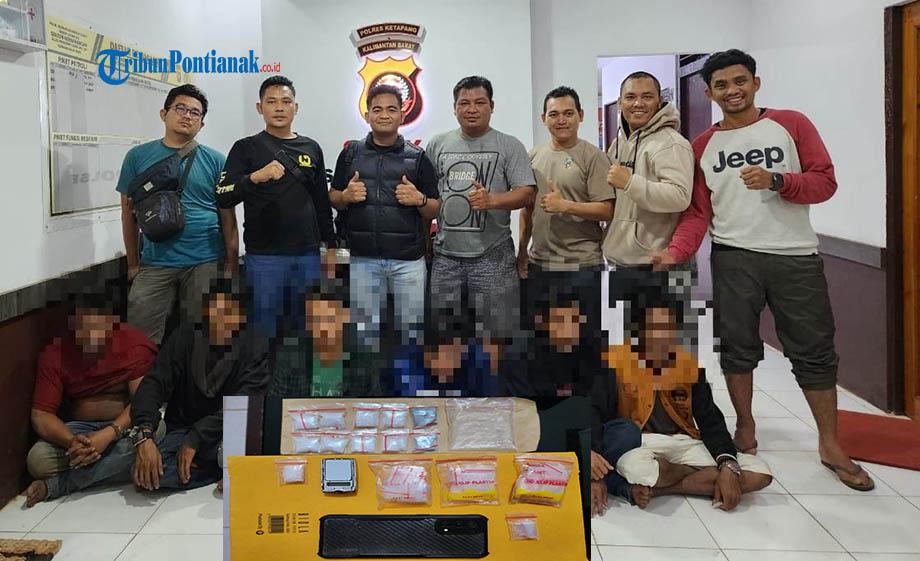 Enam Orang Diamankan Polsek Kendawangan Terkait Kasus Narkoba, Ini Barang Bukti yang Disita