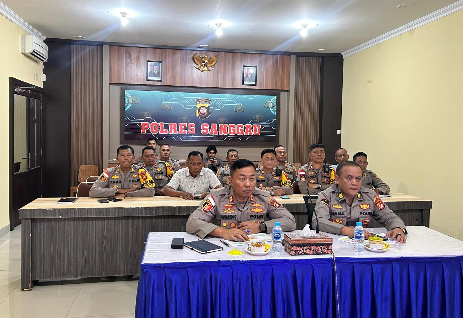 Komitmen Dukung Ketahanan Pangan, Kapolres Sanggau Ikuti Evaluasi Program Strategis Polda Kalbar