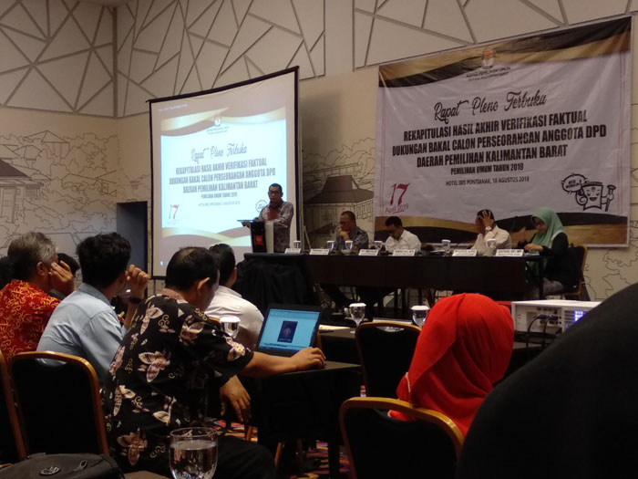 Umumkan Hasil Verfak Bacalon DPD RI Dapil Kalbar, Ramdan: DCS Ditingkat KPU RI