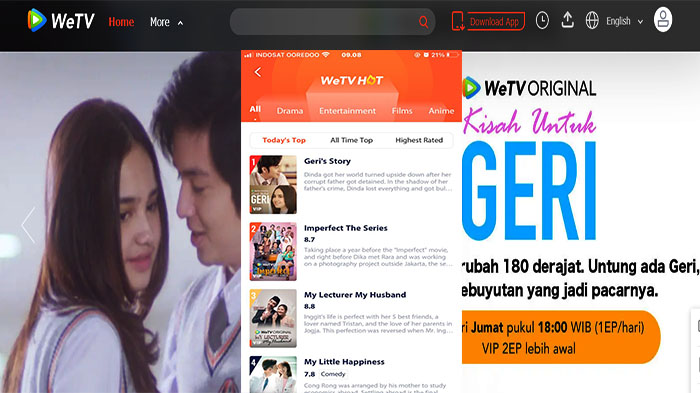 Kisah Untuk Geri Tonton di weTV EP 1 dan EP 2! EP 3 dan EP 4 VIP weTV, Kisah Untuk Geri Menjadi No 1