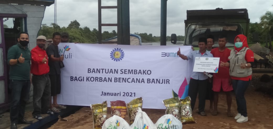 Program PLN Peduli Salurkan Bantuan Sembako Bagi Warga Terdampak Banjir