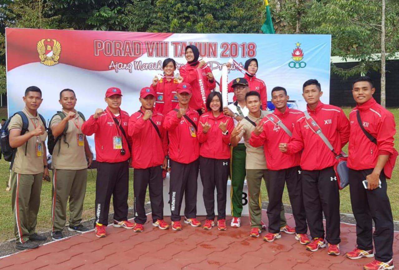 Ini Raihan Sementara Kontingen Kodam XII/Tpr Pada Ajang PORAD 2018