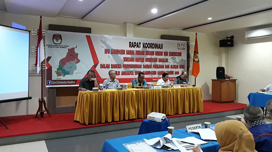 KPU Sambas Gelar Rakor Bahas Tentang Daftar Inventaris Masalah
