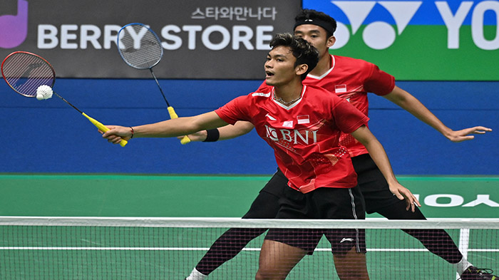 Hasil Live Badminton Korea Open 2022 Fajar Alfian/Muhammad Rian vs Muhammad Fikri/Bagas Maulana