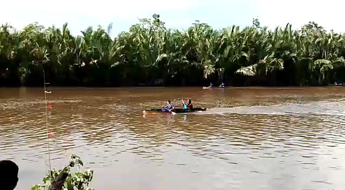 Peringati Hari Kemerdekaan, Desa Pasir Palembang Mempawah Gelar Balap Sampan Tradisional