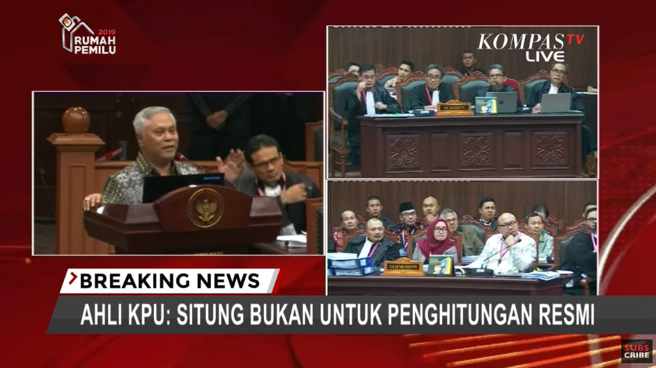 Sidang MK - Dirancang Tahun 2003, Marsudi: Sistem Situng KPU Masih Ada Kekurangan & Harus Diperbaiki