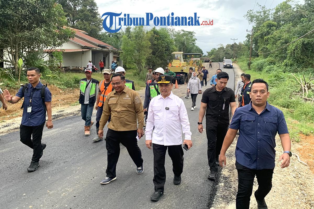 Gubernur Kalbar Genjot Progres Pembangunan Jalan Simpang Medang - Nanga Mau Jelang Nataru