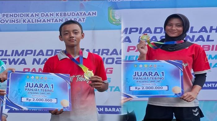 Atlet Panjat Tebing Kapuas Hulu Raih Medali Emas, Rivqie Varza Suhadda, Urwatulwusqa Lanjut Nasional - Tribunpontianak.co.id