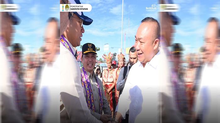 Bupati Dan Wakil Bupati Ketapang Sambut Kedatangan Wamen Pertanian dan Gubernur Kalbar