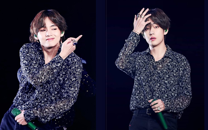 Momen V BTS Berusaha Menjadi Lucu dengan Kacamata Konyolnya