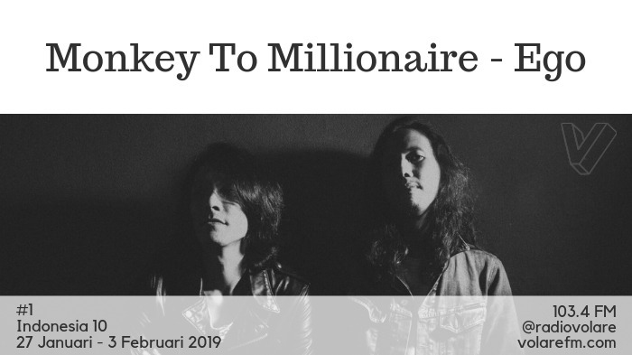Top Ten Volare musik Indo, Ego Monkey To Millionaire Masuk Tangga Teratas