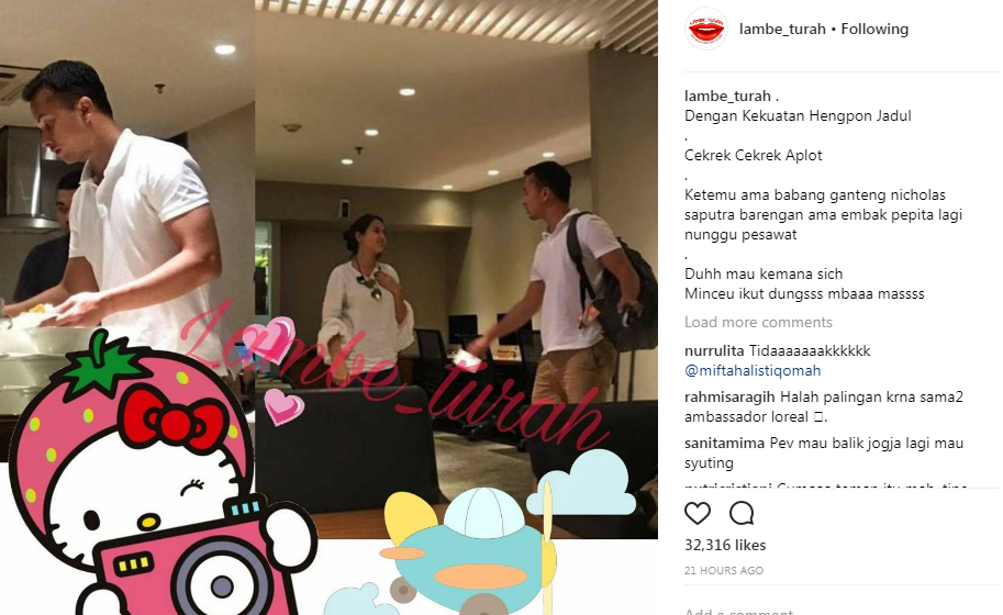 Nicholas Saputra dan Pevita Pearce Kepergok Beduaan, Netizen: Noooooo!