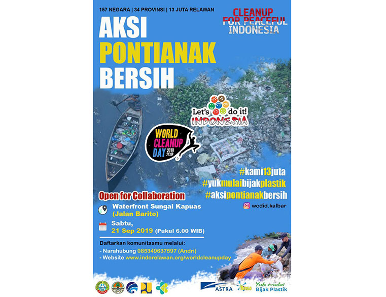 World Clean Up Day akan Diselenggarkaan di Kalbar, Mewujudkan Indonesia Bersih Sampah