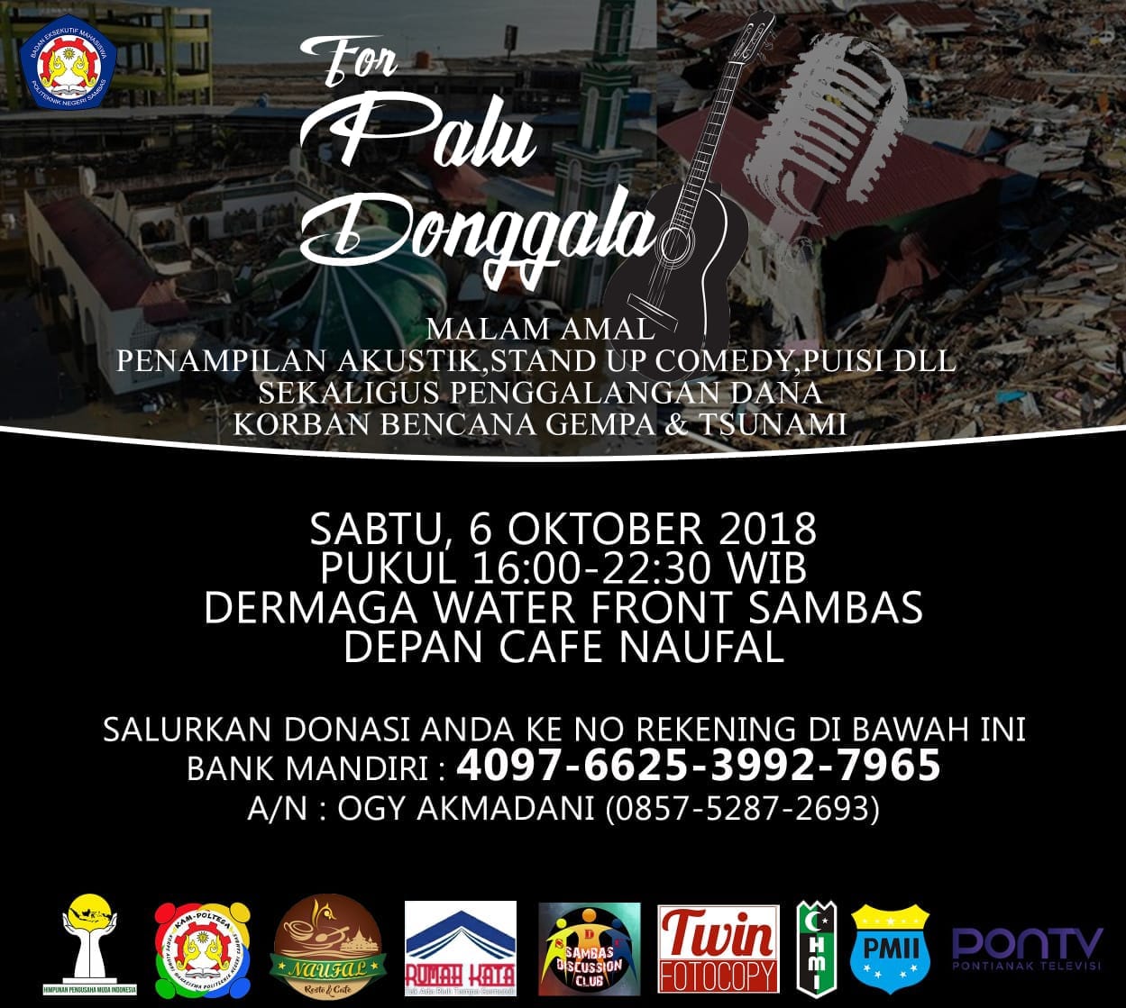 Persema Poltesa, HIPMI dan OKP Dukung Kegiatan Malam Amal untuk Palu Donggala