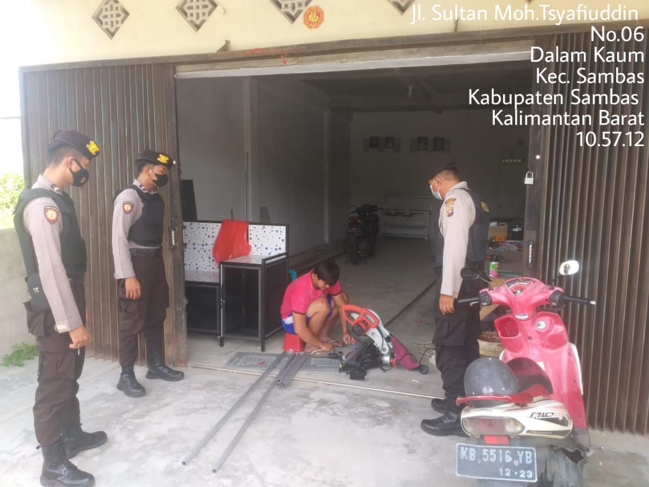 Gelar Patroli Rutin, Sat Samapta Melaksanakan Mobiling di Sekitar Sambas Kota