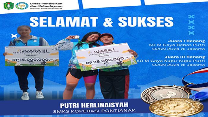 Kado HUT ke-79 RI, Membanggakan Kontingen SMK Kalbar Raih Peringkat 6 Nasional di O2SN 2024