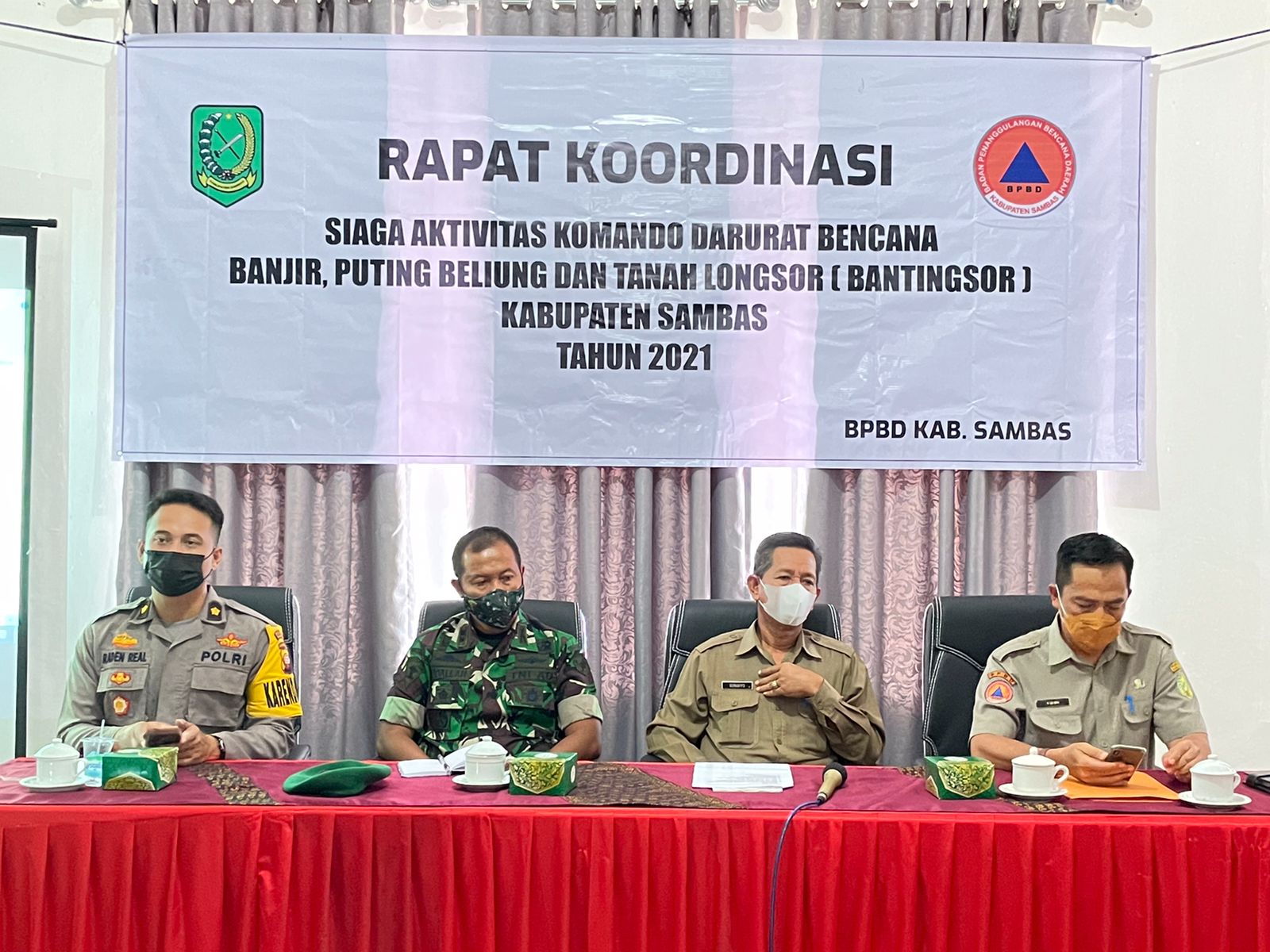 Pemkab Sambas Gelar Rakor Siaga Bencana Banjir, Puting Beliung dan Tanah Longsor