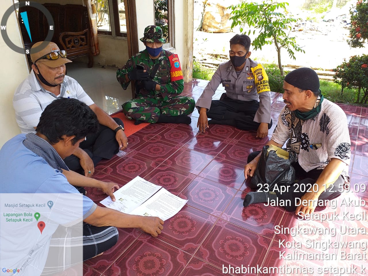 Penanda Tanganan Kesepakatan Bersama Pengurus Masjid di Kelurahan Setapuk Kecil Cegah Covid-19