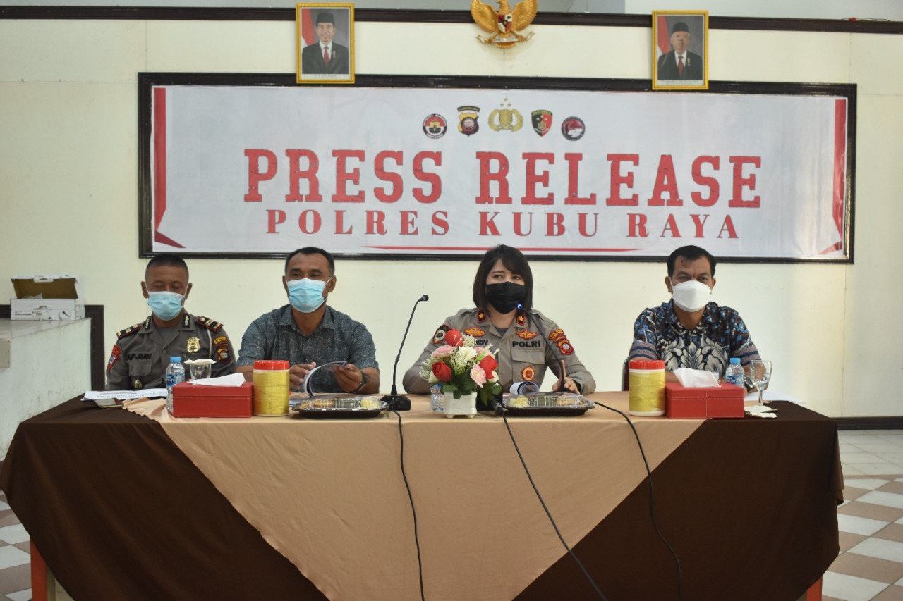 Gelar Press Release Akhir Tahun 2021, Ini Kasus yang Berhasil Ditangani Polres Kubu Raya