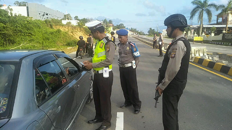 Ansor Dukung Razia Cipta Kondisi Jelang Idul Fitri Yang digelar Polsek Entikong