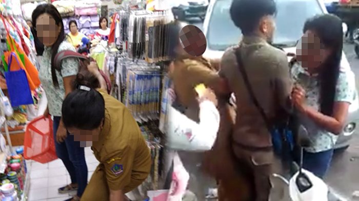 Labrak Pelakor di Pasar, Satpol PP Sampai Turun Tangan