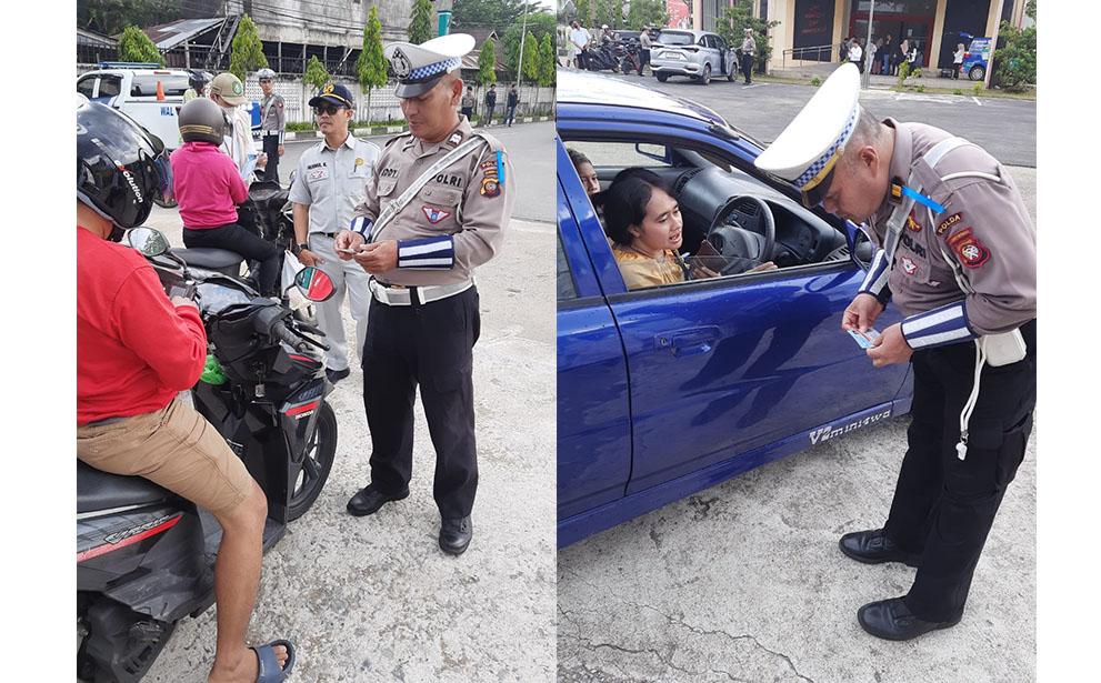 Satgas Operasi Zebra Kapuas 2024 dan Stakeholder Terkait Laksanakan Operasi di Jalan Adisucipto