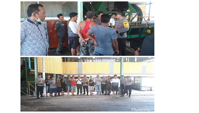 Memperingati Hari May Day, Polsek Mandor Sambangi Perusahaan