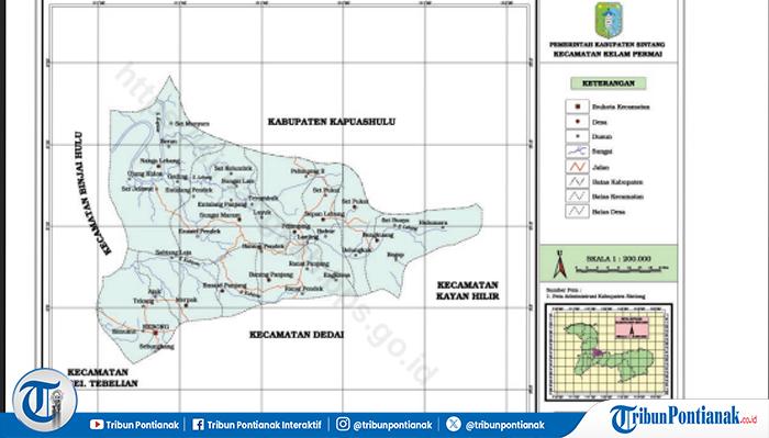 Profil Kecamatan Kelam Permai Sintang, Desa Terluas hingga Batas Kecamatan yang Indah - Tribunpontianak.co.id