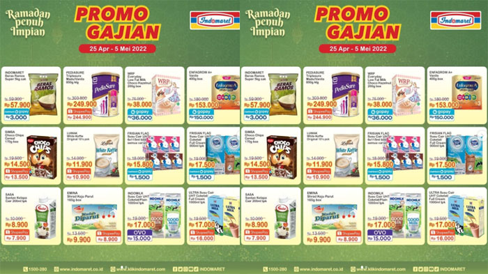 Promo Indomaret 26 April 2022, Ada Promo Gajian Beras hingga Susu hingga 5 Mei 2022