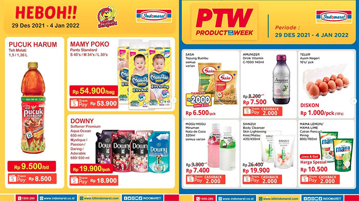 Promo Indomaret Hari Ini 3 Januari 2022, Banyak Diskon Popok Bayi Deterjen Pewangi Telur Ayam Hemat