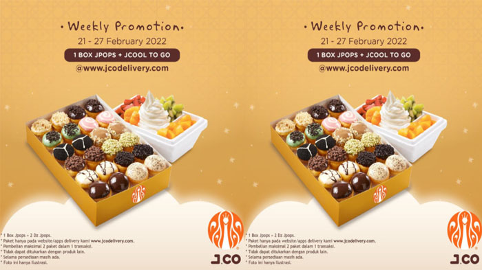 Promo JCO Hari Ini 21 Februari 2022, Nikmati 1 Box JPops dan JCool To Go Mulai Rp 95 Ribu