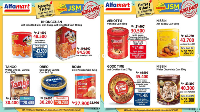Promo JSM Alfamart Hari Ini 19 Maret 2022, Belanja Murah Beras Sabun Deterjen Sirup hingga Biskuit