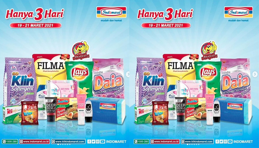 PROMO JSM INDOMARET Hari Ini 21 Maret 2021, Diskon Beras Susu Snack hingga Deterjen Hemat Banget