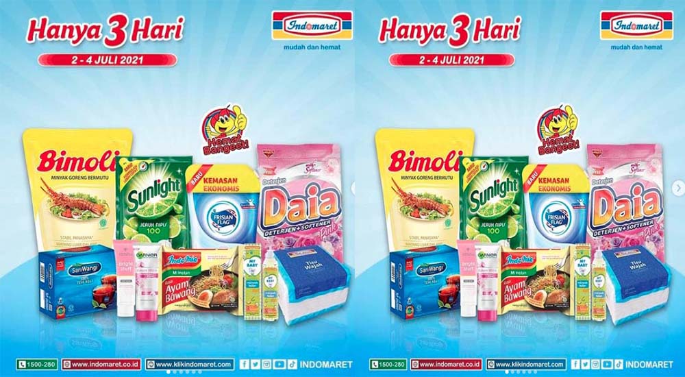 PROMO JSM INDOMARET Hari Ini 4 Juli 2021, Belanja Hemat Minyak Goreng Deterjen hingga Popok Bayi