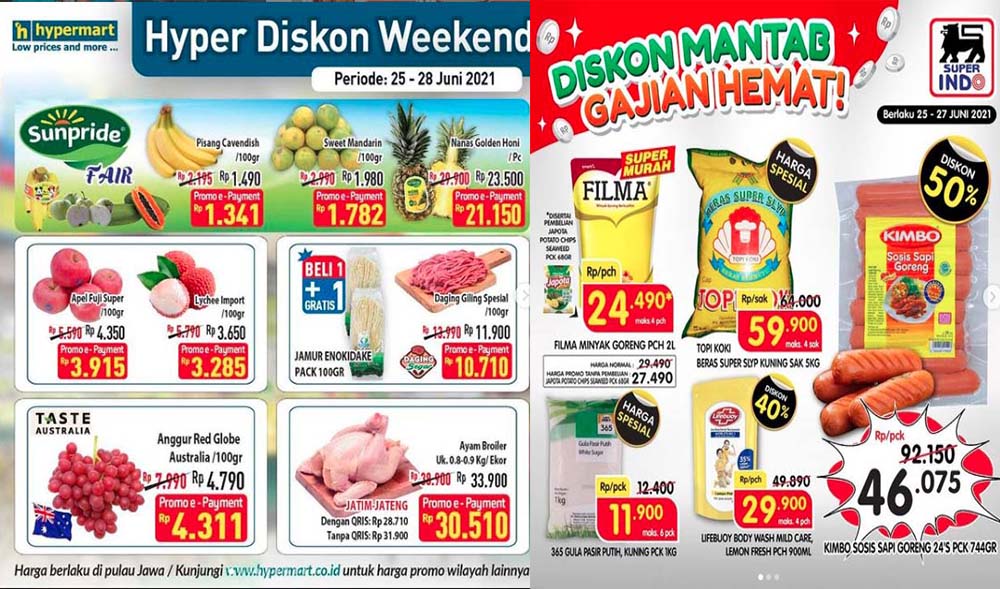 Promo JSM Superindo Hari Ini 25 - 27 Juni 2021 dan Promo JSM Hypermart 25-28 Juni 2021, Super Hemat