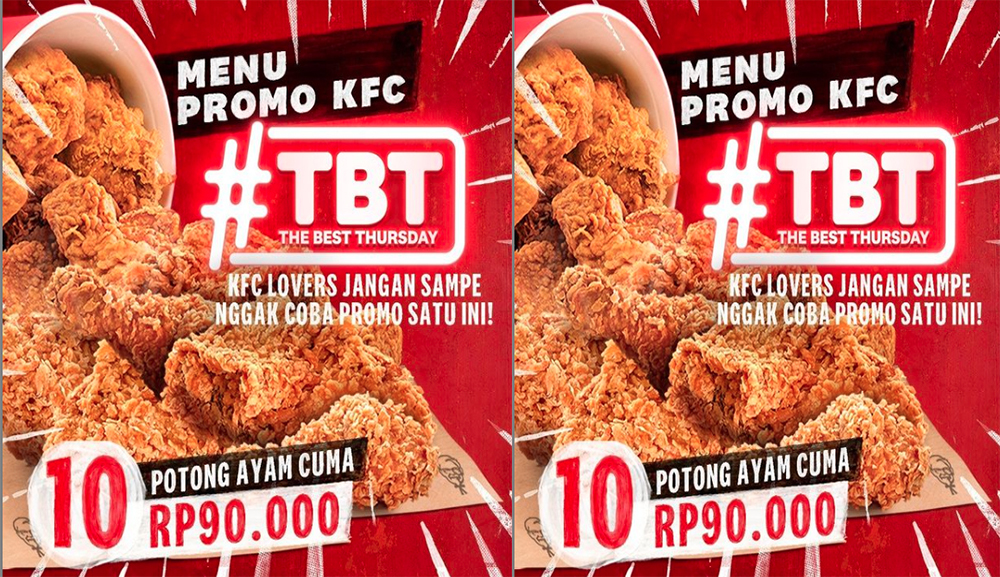 PROMO KFC Hanya Hari Ini Kamis 25 Maret 2021, Cuma Rp 90.000 Dapat 10 Potong Ayam Goreng KFC