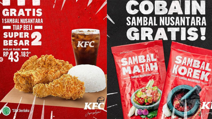PROMO KFC Terbaru Hari Ini, Nikmati Promo Super Besar 2 Gratis Sambal Nusantara Mulai Rp 43 Ribuan