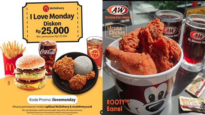 Promo Makanan Hari Ini 4 Juli 2022, Pizza Hut JCO McD KFC Hokben BreadTalk Dunkin Donuts Chatime A&W