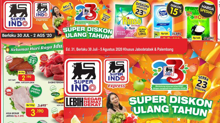 PROMO JSM SUPERINDO dan Mingguan 30 Juli - 2 & 5 Agustus, Semua Kebutuhan Terlengkap Super Diskon!