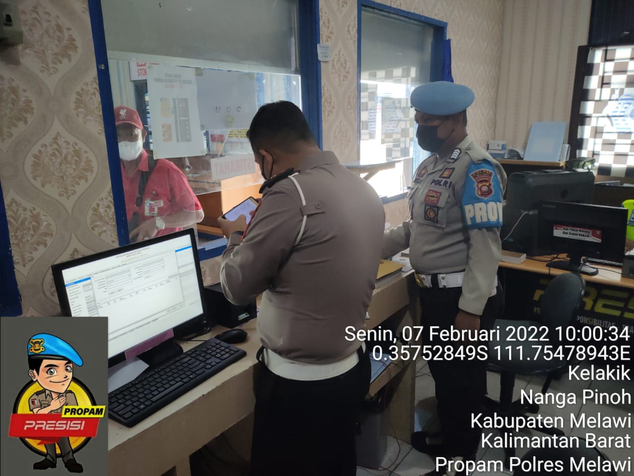 Menuju Polri Presisi, Satpas Lantas Melibatkan Pengawasan Propam dan Paminal Polres Melawi